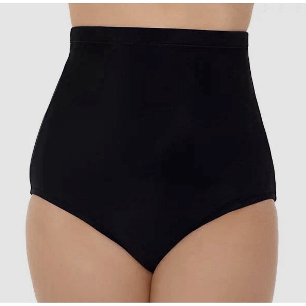 Swim Solutions High-Waist Brief Shapewear Tummy Control Moderate, Black 14